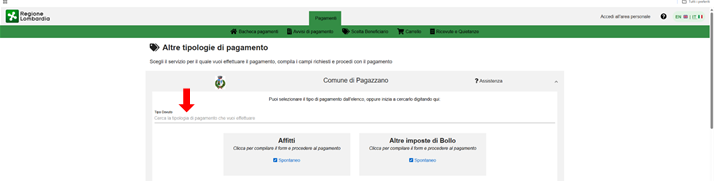 Sanzioni, schermata 1